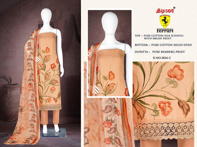 Ferrari 2824 By Bipson Cotton Silk Dress Material Wholesale Shop In Surat
